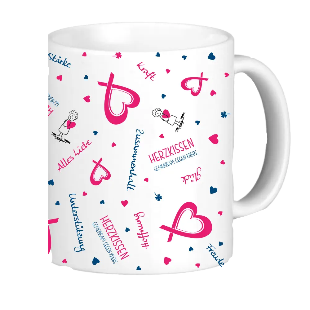 Herzkissen Tasse